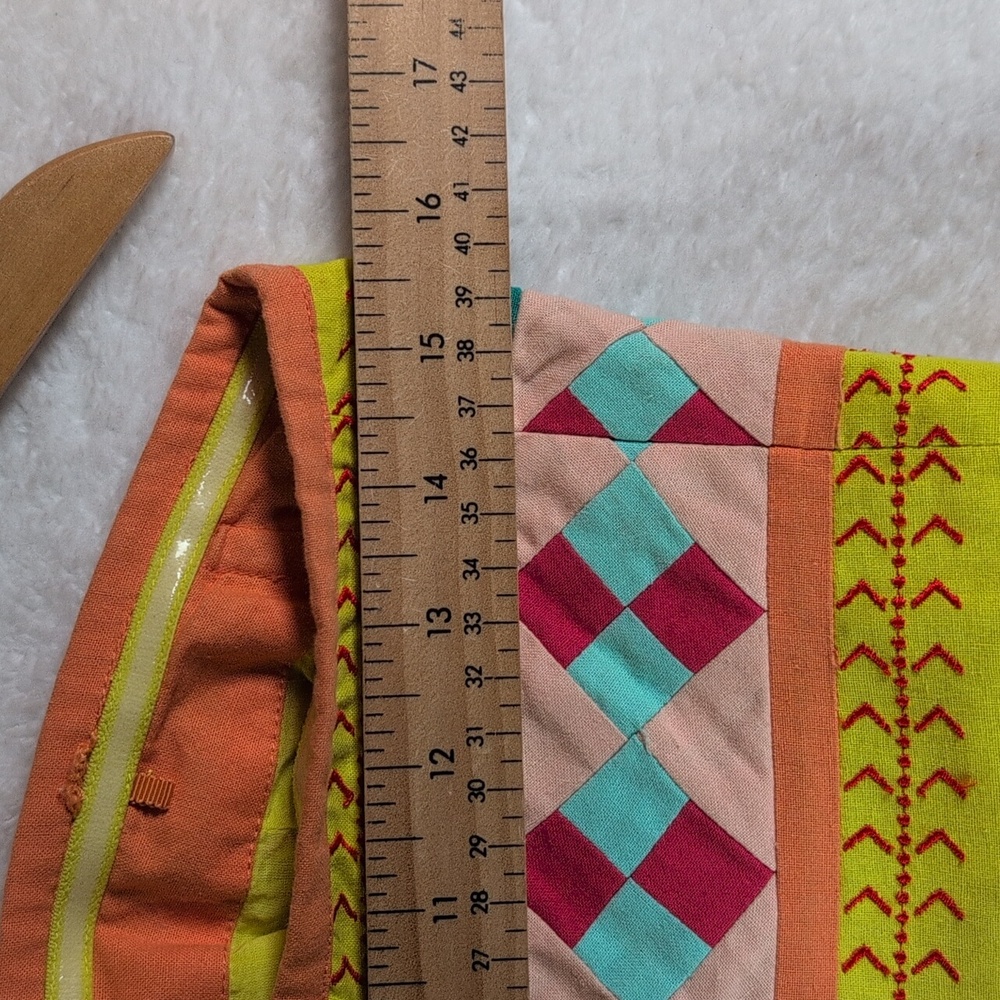 608-Leifsdottir Aztec Colorful Dress in Yellow and Pink - Picture 9 of 9